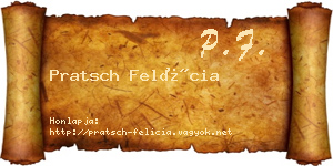Pratsch Felícia névjegykártya